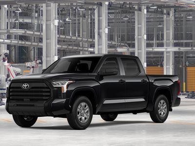 2026 Toyota Tundra SR in Midnight Black Metallic — front three-quarter view