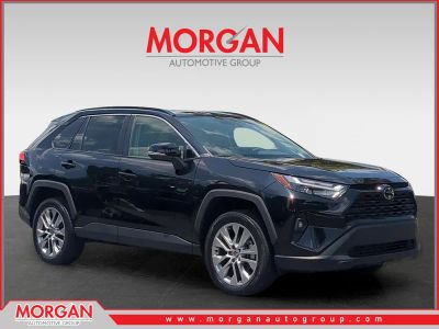 2023 Toyota RAV4 XLE Premium in Black — front three-quarter view