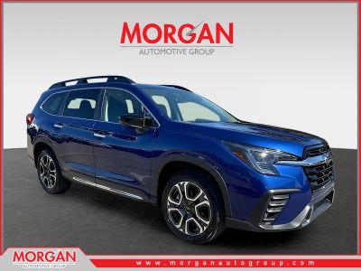 2026 Subaru Ascent Touring in Sapphire Blue Pearl — front three-quarter view