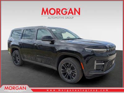 2026 Jeep Grand Wagoneer Summit Obsidian in Black — front three-quarter view