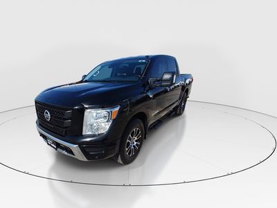 2021 Nissan Titan — rear three-quarter view