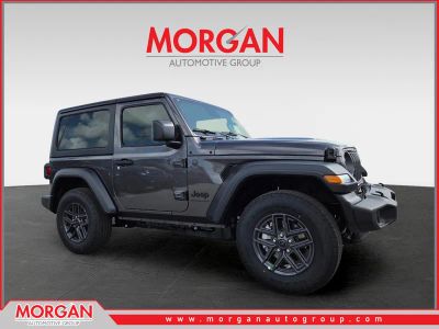 2026 Jeep Wrangler Sport S in Gray — front three-quarter view