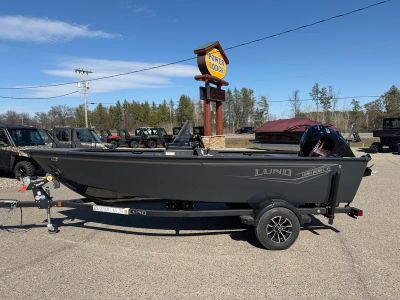 2026 Lund 1650 REBEL XL SS in GUNMETAL — front three-quarter view