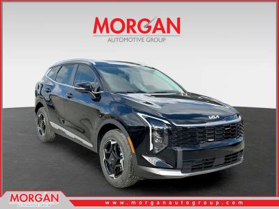 2026 Kia Sportage EX in Ebony Black — front three-quarter view