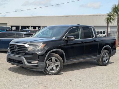 2023 Honda Ridgeline RTL in Black — front three-quarter view