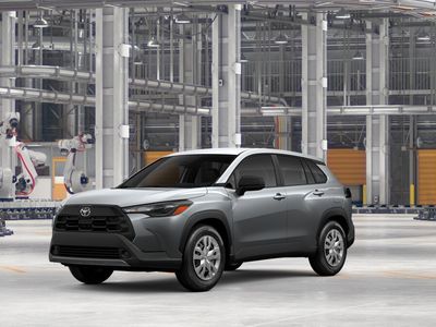 2026 Toyota Corolla Cross L in Sonic Silver — front three-quarter view