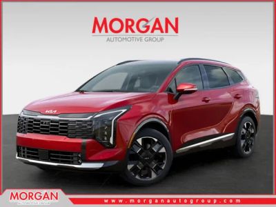 2026 Kia Sportage SX-Prestige in Red — front three-quarter view