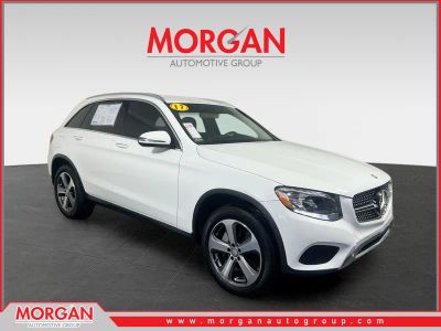 2017 Mercedes-Benz GLC 300 in designo Diamond White Metallic — front three-quarter view