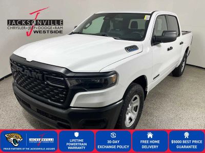 2026 RAM 1500 Tradesman in Bright White Clear-Coat Exterior Paint — front three-quarter view