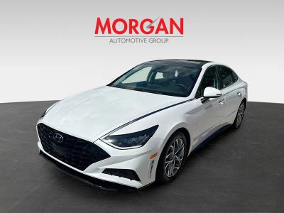 2021 Hyundai Sonata — rear three-quarter view