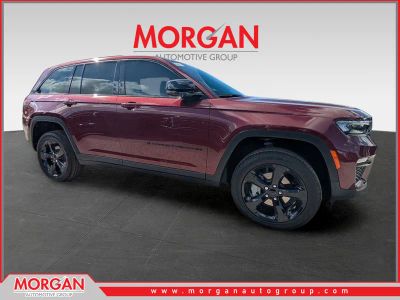 2025 Jeep Grand Cherokee Limited in Red — front three-quarter view