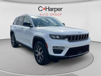 2023 Jeep Grand Cherokee Limited 4x4 in White — front three-quarter view