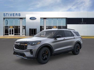 2026 Ford Explorer Tremor in Carbonized Gray Metallic — front three-quarter view