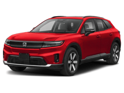 2026 Honda Prologue Touring in Rallye Red — front three-quarter view