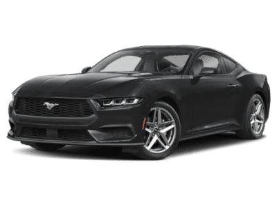 2026 Ford Mustang EcoBoost Premium in Gray — front three-quarter view
