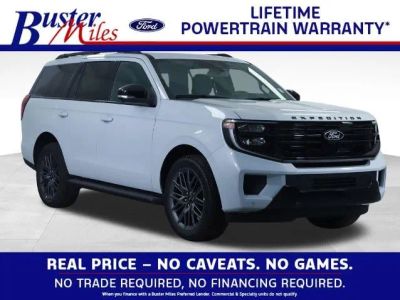 2026 Ford Expedition Platinum in Space Silver Metallic — front three-quarter view