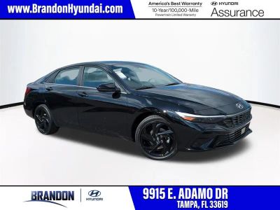 2026 Hyundai ELANTRA SEL Sport in Black — front three-quarter view