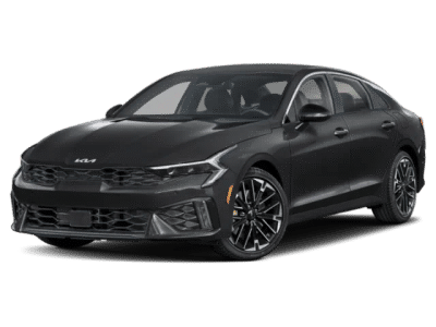 2026 Kia K5 GT in Black — front three-quarter view