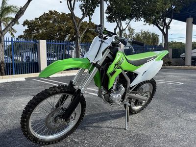 2022 Kawasaki KLX300R — rear three-quarter view