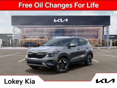 2026 Kia Seltos S in Steel Gray — front three-quarter view
