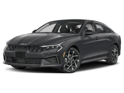 2026 Kia K5 EX in Interstellar Gray — front three-quarter view