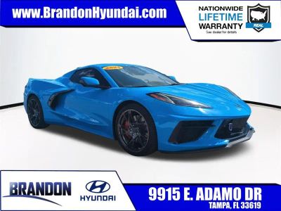 2021 Chevrolet Corvette Stingray in Blue — front three-quarter view