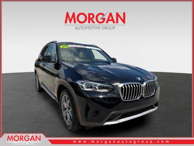 2024 BMW X3 sDrive30i in Jet Black — front three-quarter view