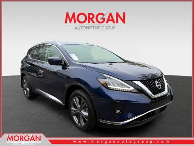 2024 Nissan Murano Platinum in Blue — front three-quarter view