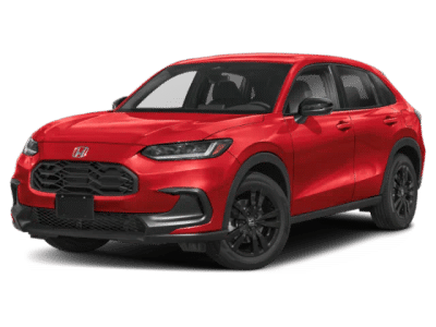 2026 Honda HR-V Sport in Milano Red — front three-quarter view