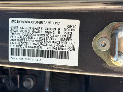 2019 Honda Accord — photo 39 view