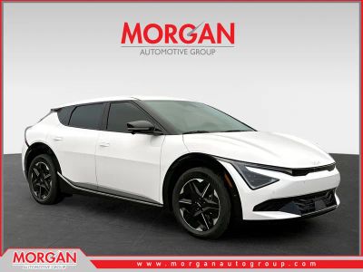 2025 Kia EV6 Wind in Glacier White Pearl — front three-quarter view
