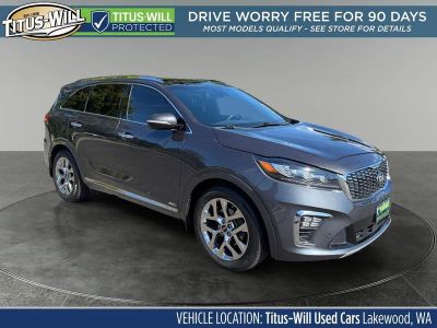 2019 Kia Sorento SX Limited in Platinum Graphite — front three-quarter view