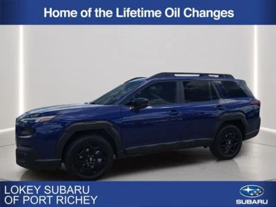 2026 Subaru Outback Limited in Sapphire Blue Pearl — front three-quarter view