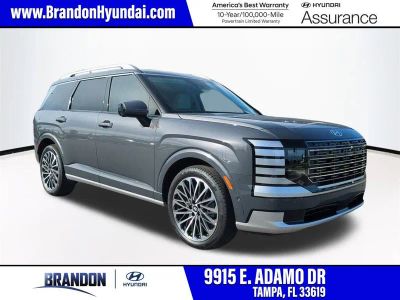 2026 Hyundai PALISADE Calligraphy in Gray — front three-quarter view