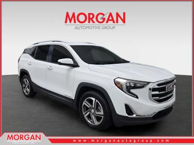 2020 GMC Terrain SLT in White — front three-quarter view
