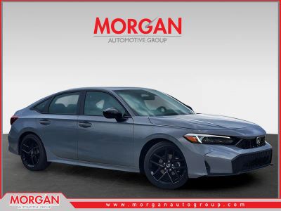 2026 Honda Civic Sedan Sport in Urban Gray Pearl — front three-quarter view