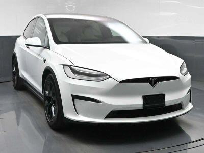 2023 Tesla Model X Dual Motor All-Wheel Drive in White — front three-quarter view