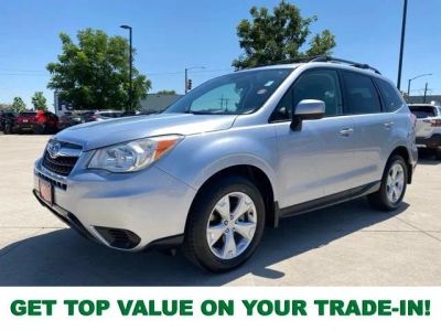 2015 Subaru Forester 2.5i Premium in Ice Silver Metallic — front three-quarter view
