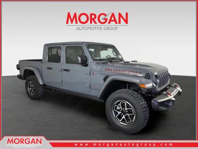 2026 Jeep Gladiator Rubicon in Gray — front three-quarter view