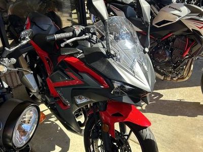 2025 Kawasaki Ninja 500 in GREEN — front three-quarter view