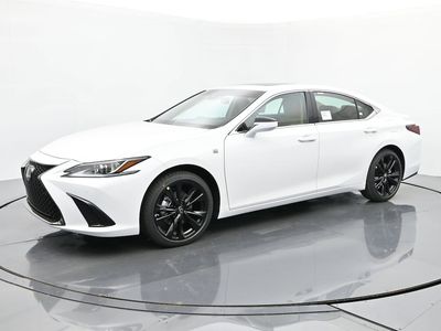 2025 Lexus ES 350 F SPORT DESIGN in Ultra White — front three-quarter view