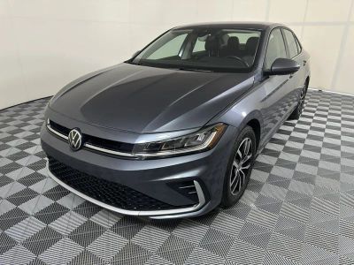2025 Volkswagen Jetta SE in Black — front three-quarter view