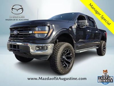 2024 Ford F-150 XLT in Black — front three-quarter view