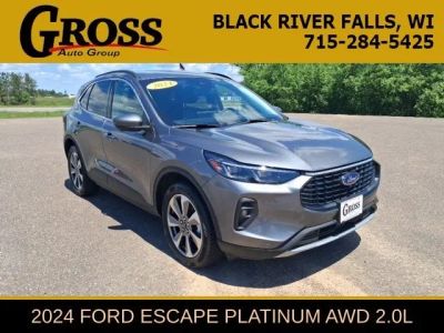 2024 Ford Escape Platinum in Gray — front three-quarter view