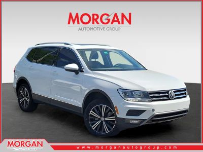2018 Volkswagen Tiguan 2.0T SEL in White — front three-quarter view