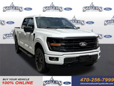 2026 Ford F-150 XLT in White — front three-quarter view