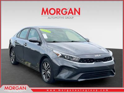 2023 Kia Forte LXS in Gray — front three-quarter view