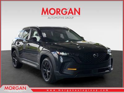 2025 Mazda CX-50 2.5 S Premium Package in Jet Black Mica — front three-quarter view