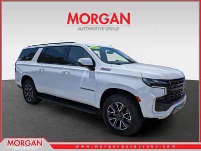 2023 Chevrolet Suburban Z71 in Summit White — front three-quarter view