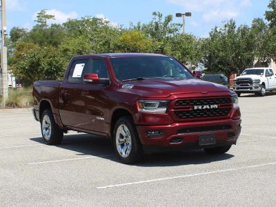 2022 RAM 1500 Big Horn in Delmonico Red Pearlcoat — front three-quarter view